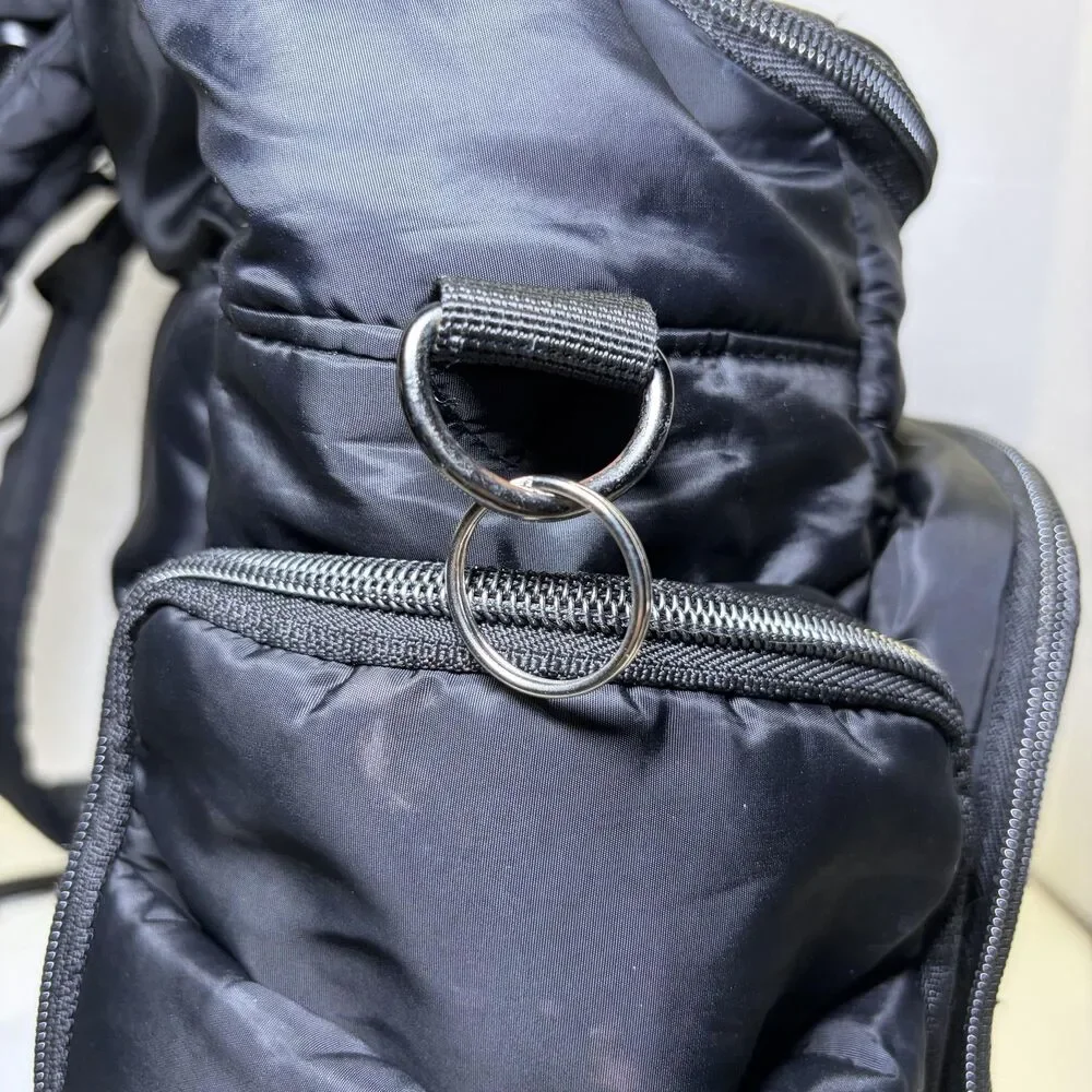 Fisher-Price Madison Diaper Bag Backpack Crossbody Tote Black Multi Pocket